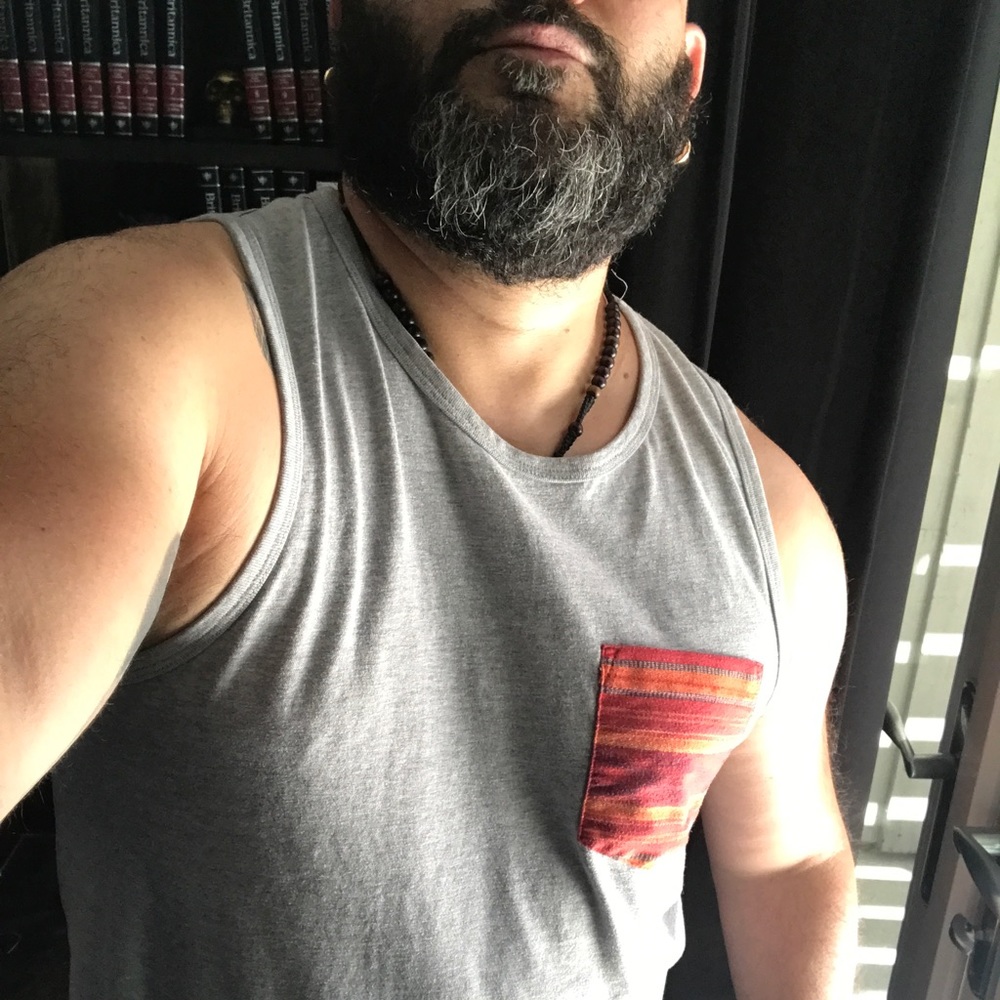 SUPER sexy! Used, Gray-tank w/Orange pocket.